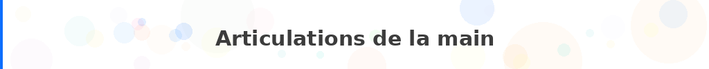 Titre : Articulations de la main